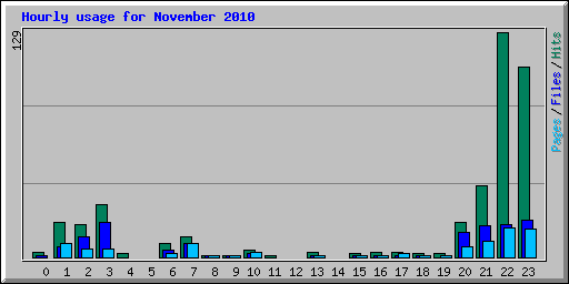 Hourly usage for November 2010
